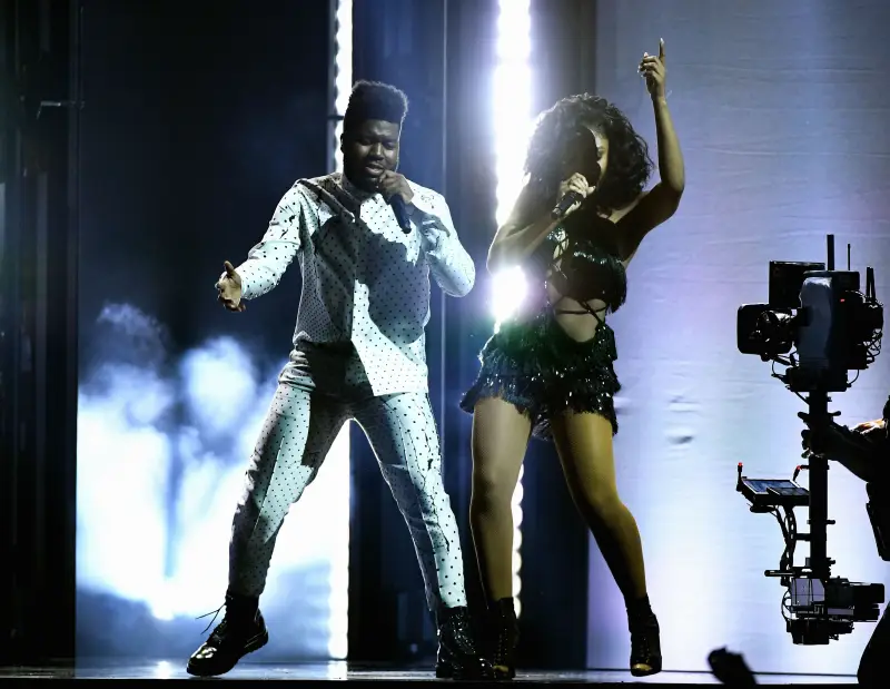 Khalid (L) and Normani