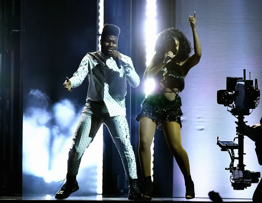 Khalid (L) and Normani