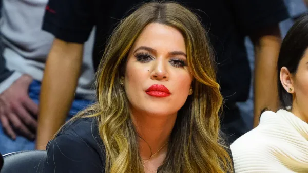 Khloe Kardashian attends a basketball game