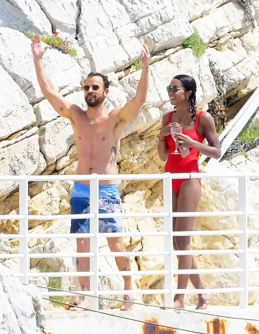 Justin Theroux and Laura Harrier