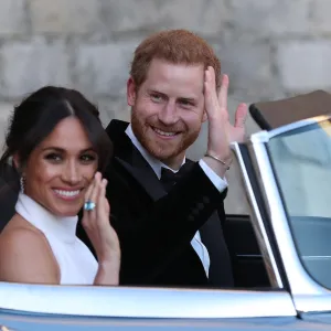 Prince Harrry, Duke of Sussex and Meghan, Duchess of Sussex depart Windsor Castle