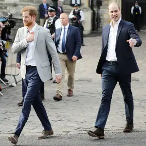 Prince Harry Prince William Greet Well Wishers Outside Windsor