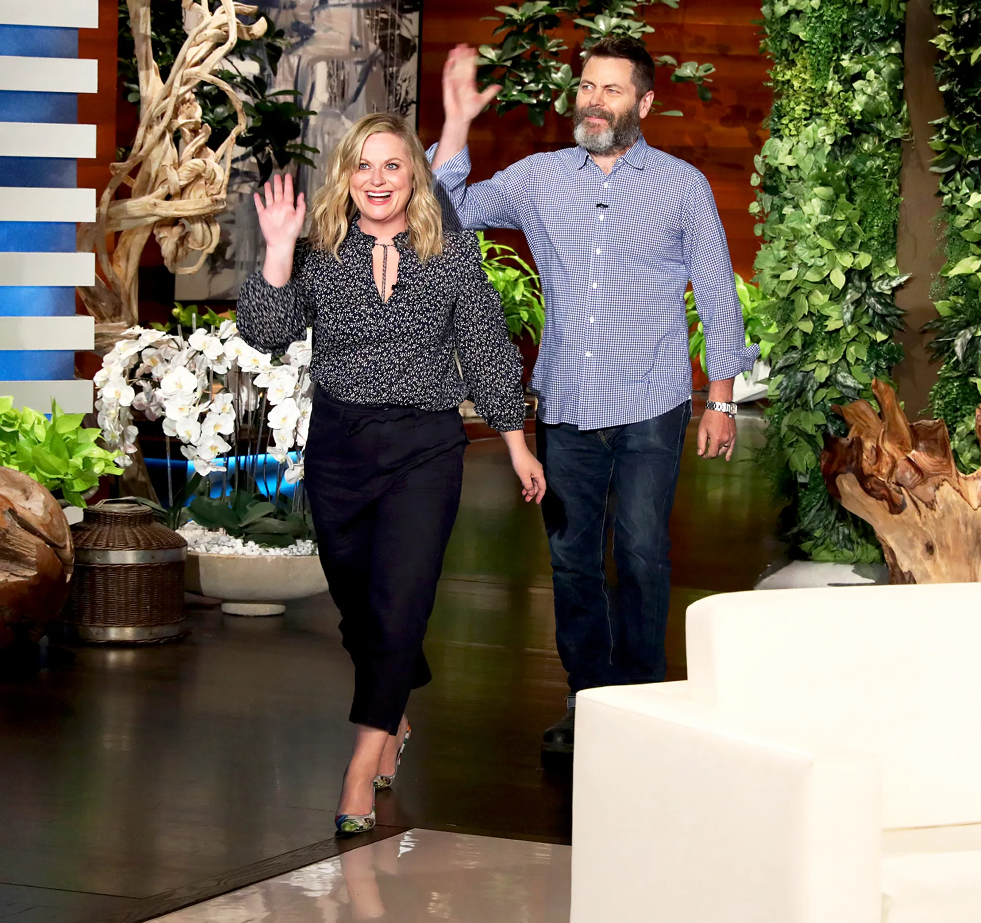 Amy Poehler and Nick Offerman on ‘The Ellen DeGeneres Show‘