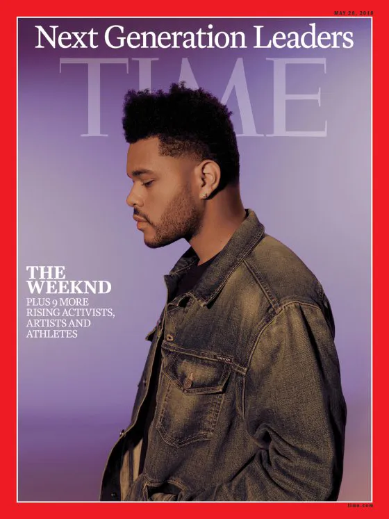 The Weeknd on the cover of &lsquo;Time&rsquo;