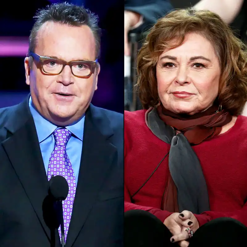 Tom Arnold and Roseanne Barr