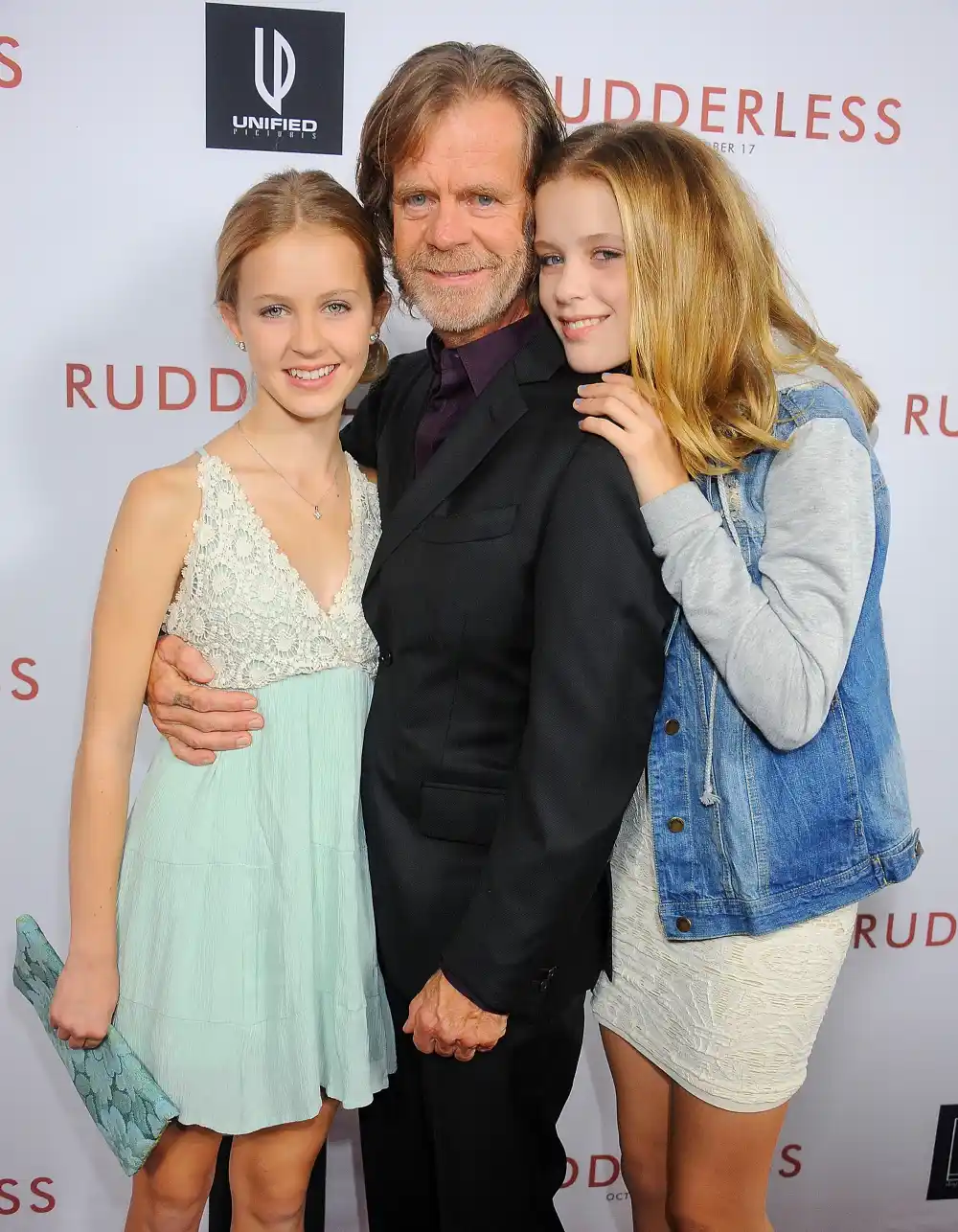 William H. Macy and daughter's Georgia Grace Macy and Sophia Grace Macy