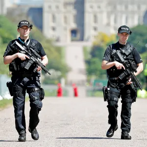 Police Patrol Royal Wedding Windsor Castle