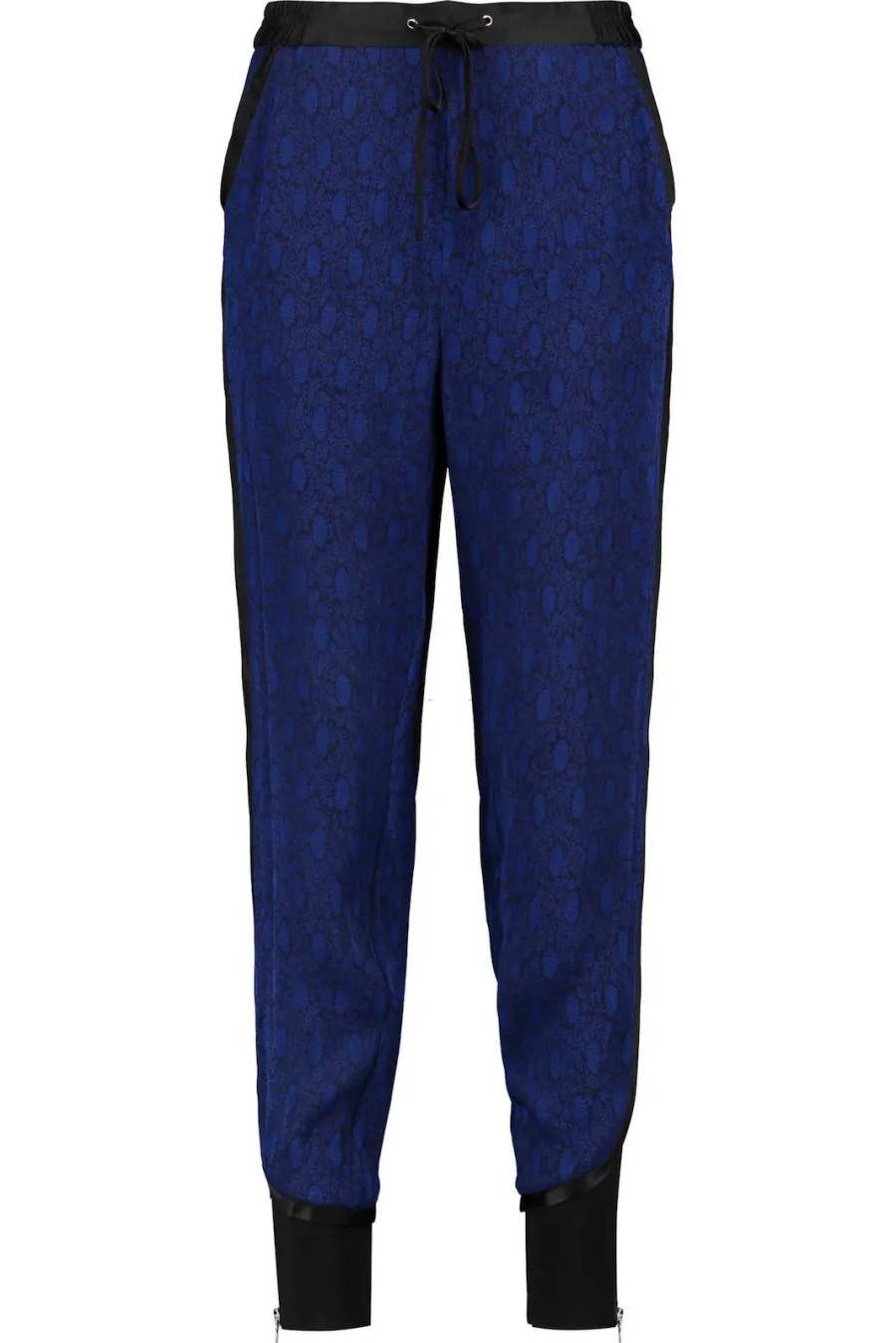 3.1 PHILLIP LIM Silk satin-trimmed jacquard tapered pants