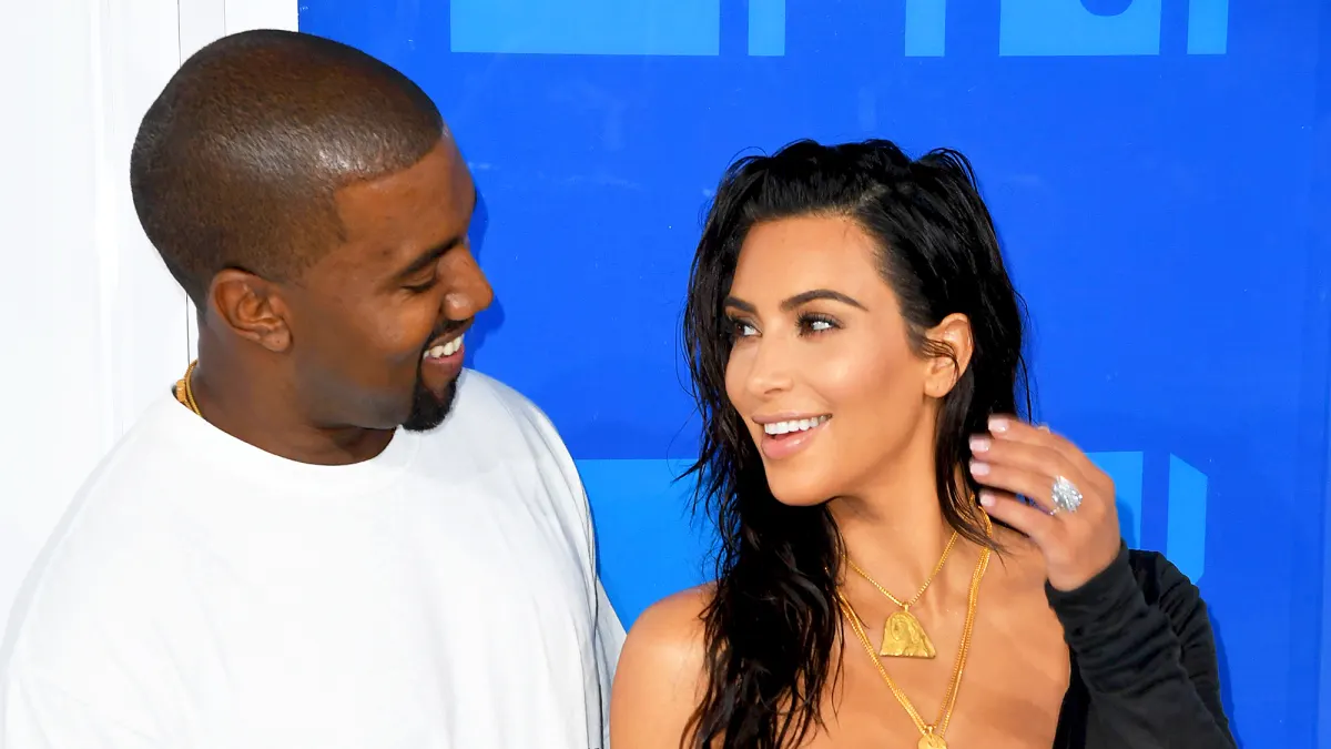 Kanye West and Kim Kardashian arrive for the 2016 MTV Video Music Awards at Madison Square Garden in New York.