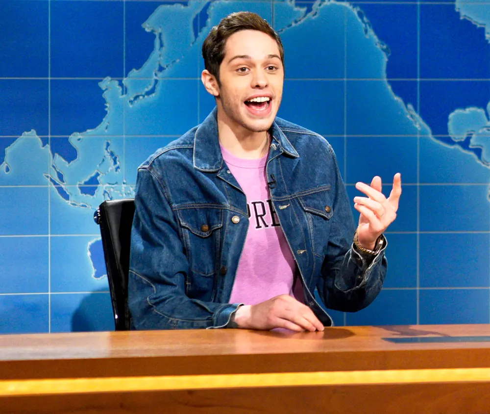 Pete Davidson during Weekend Update on &lsquo;Saturday Night Live&lsquo;