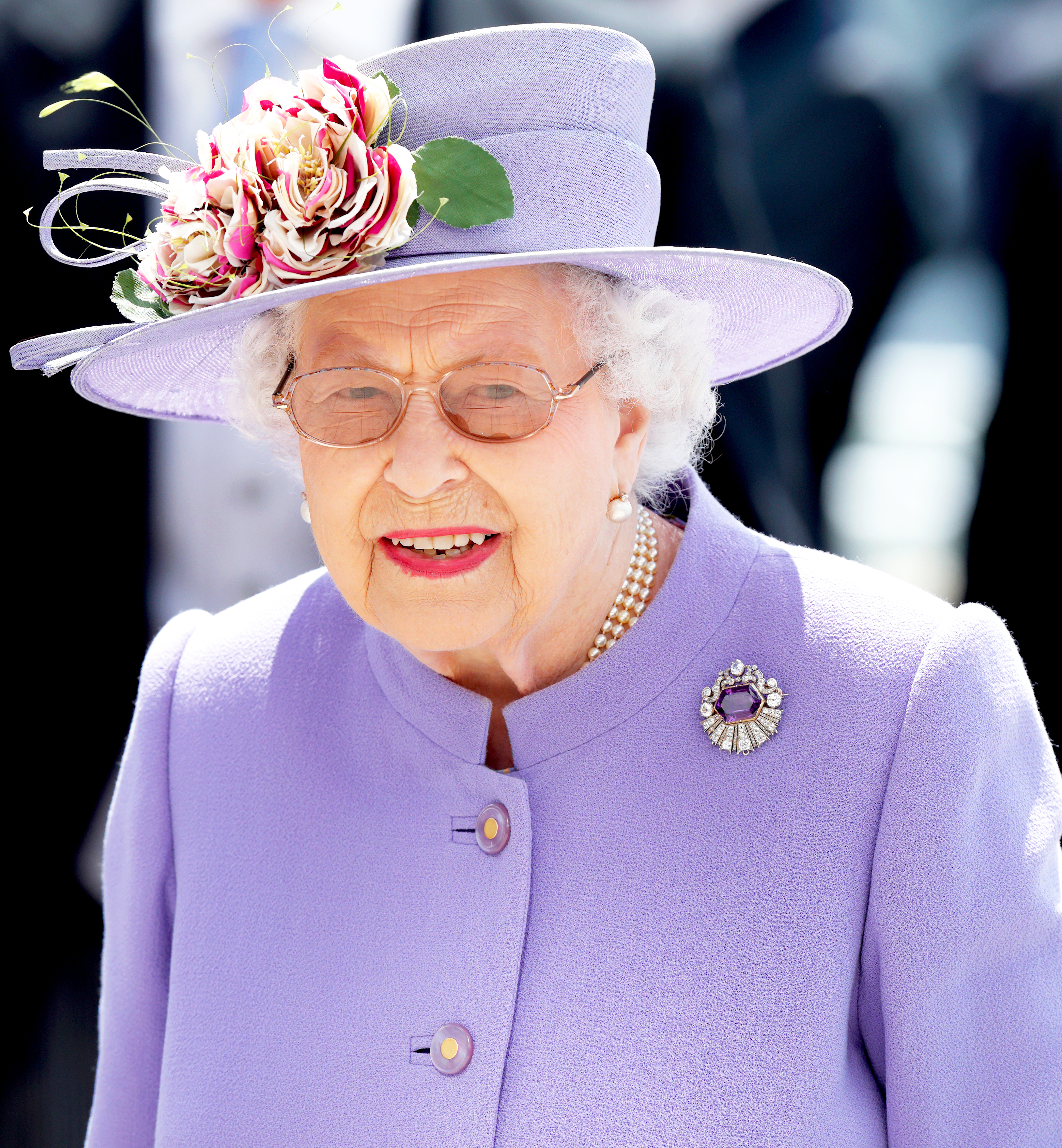 Queen Elizabeth II attends Derby Day of the Investec Derby Festival at Epsom Racecourse on June 2, 2018 in Epsom, England.
