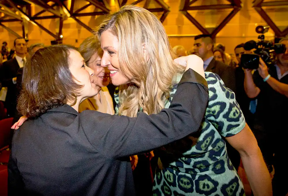 Ines Zorreguieta with her sister Queen Maxima of Netherlands on October 11, 2016 in Amsterdam, Netherlands.