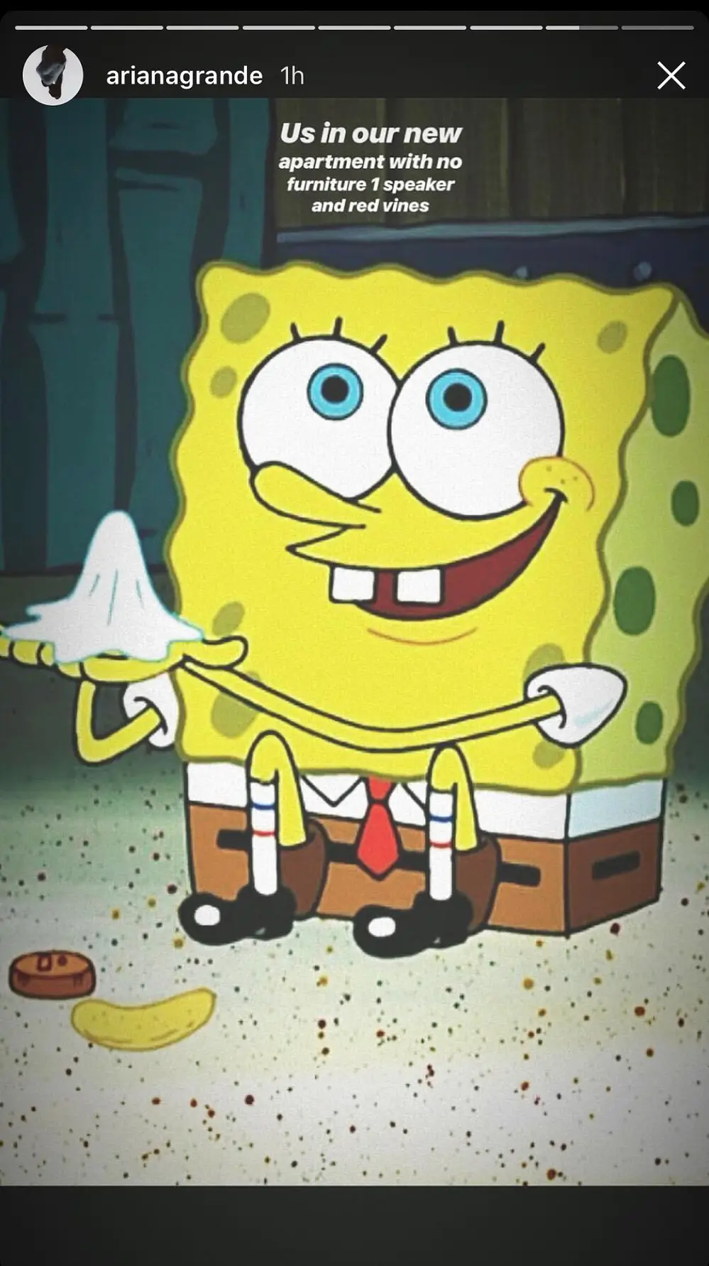 Ariana Grande, Pete Davidson, Engaged, Move In, Apartment, Instagram, SpongeBob Square Pants