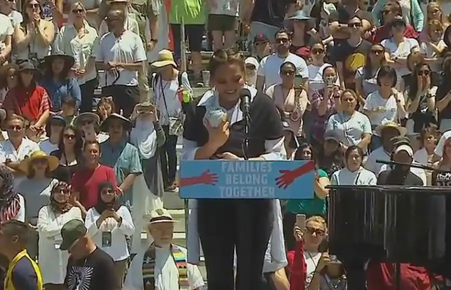 Chrissy Teigen, Speech, Families Belong Together, March