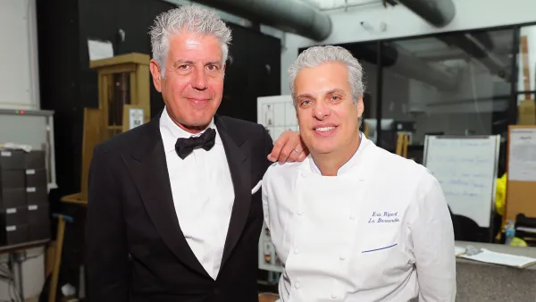 Chefs Anthony Bourdain and Eric Ripert
