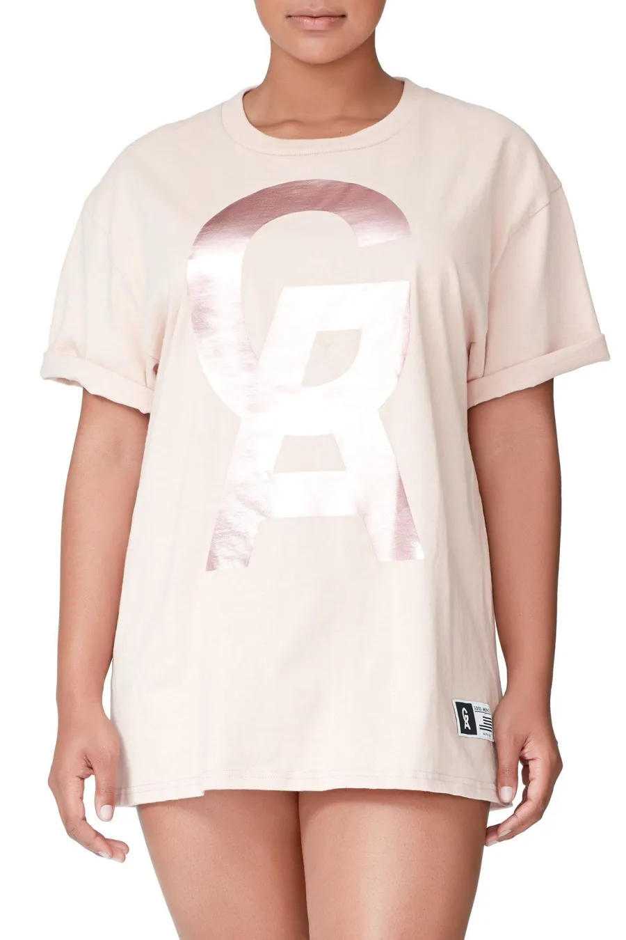 good american pink t shirt