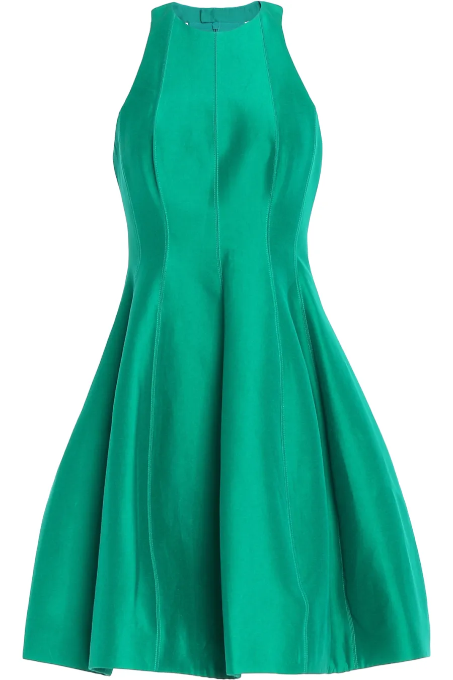 Halston Heritage Pleated Cotton & Silk-Blend Duchesse-Satin Mini Dress