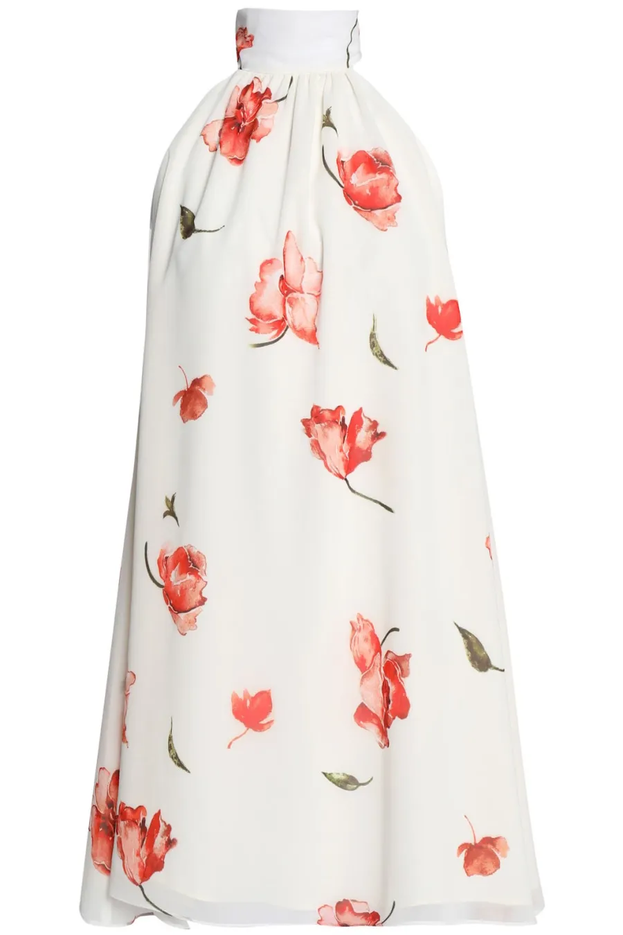 Haute Hippie Lace-Up Floral-Print Crepe de Chine Mini Dress