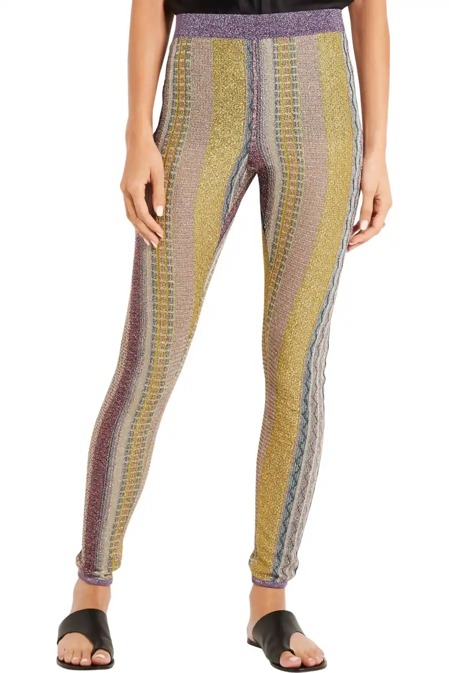 colorful knit leggings