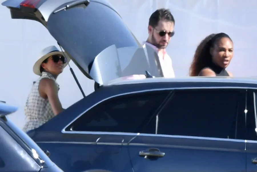 Meghan Markle, Serena Wiliams, Alexis Ohanian, Audi Polo Challenge Day 1, Coworth Park Polo Club, Ascot, England