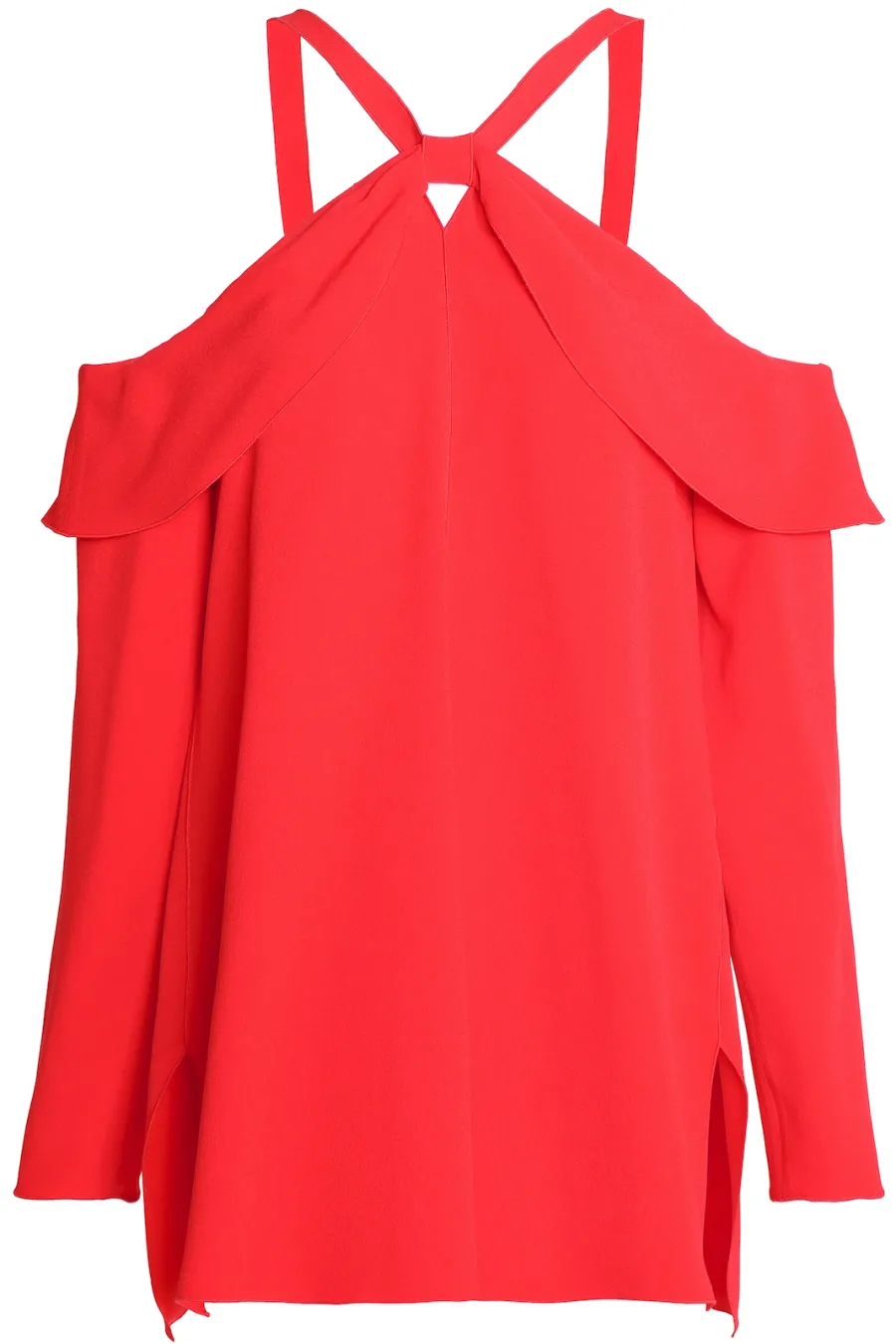PROENZA SCHOULER Cold-shoulder layered crepe top