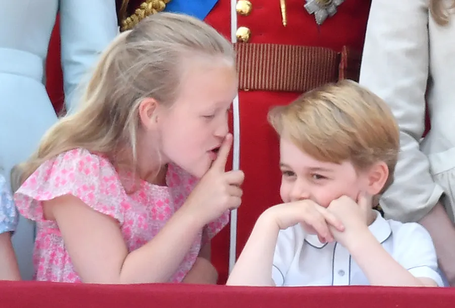 Savannah Phillips, Cover Mouth, Prince George, Prince William, Trooping The Colour, Royal Family