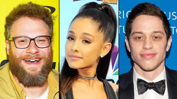 Seth Rogen, Ariana Grande and Pete Davidson