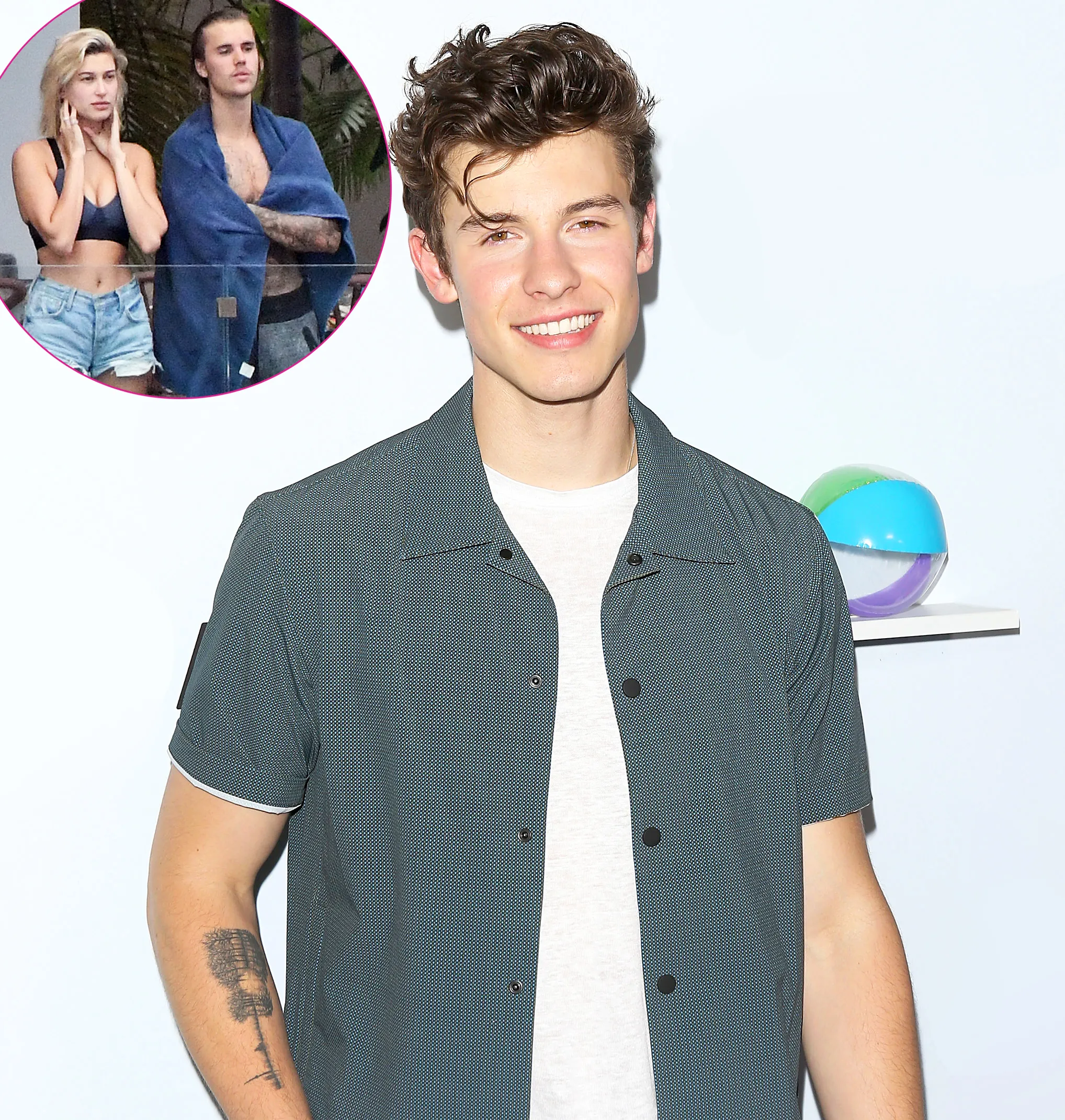 Shawn Mendes, Hailey Baldwin and Justin Bieber