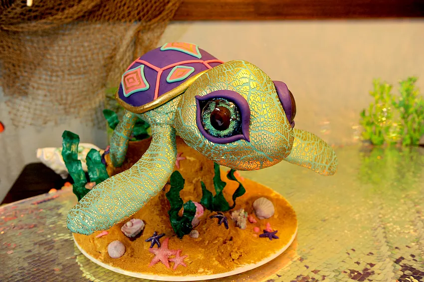 Turtle cake designed and made by Sugar Geek Show