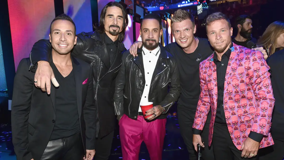 Howie Dorough, Kevin Richardson, A. J. McLean, Nick Carter, and Brian Littrell of music group Backstreet Boys.