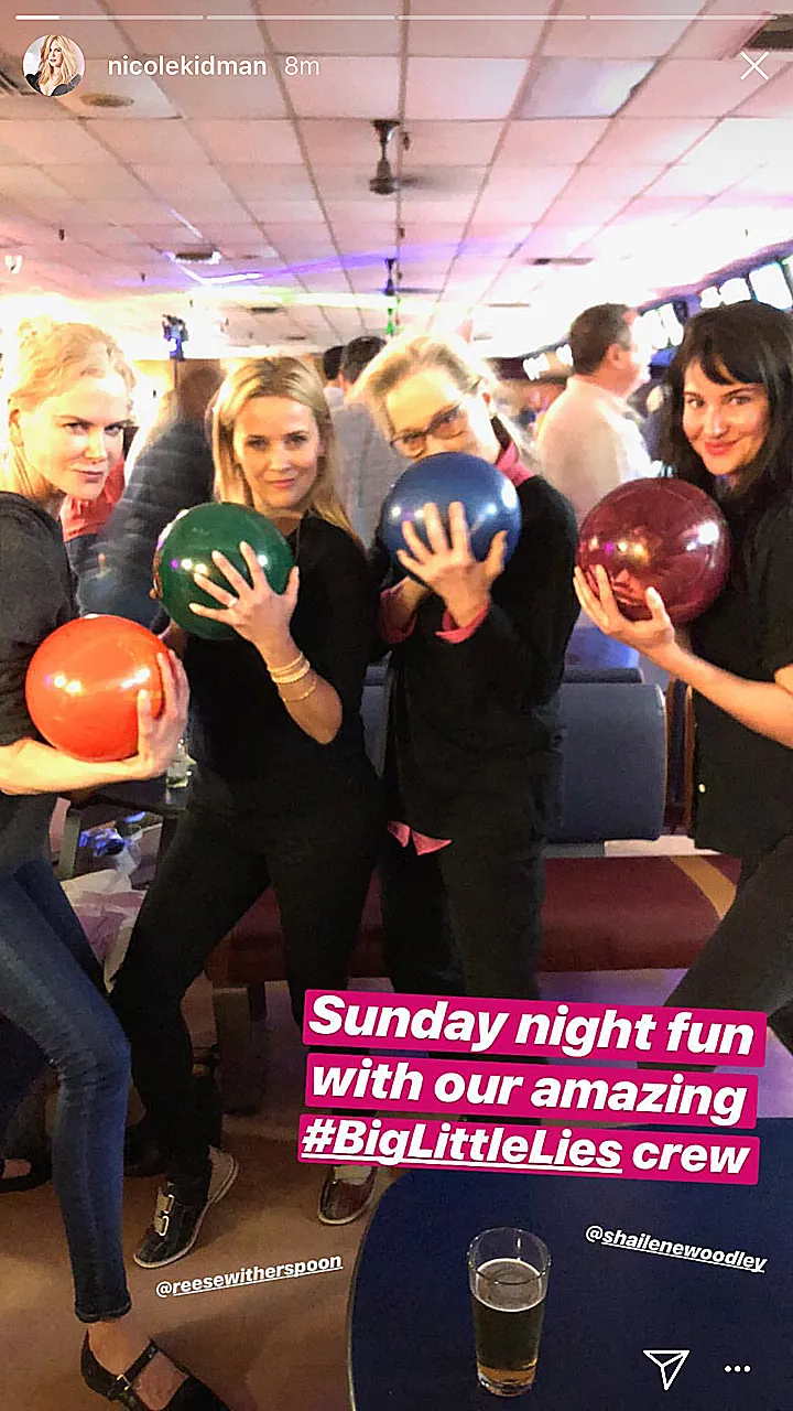 The cast of Big Little Lies goes bowling.