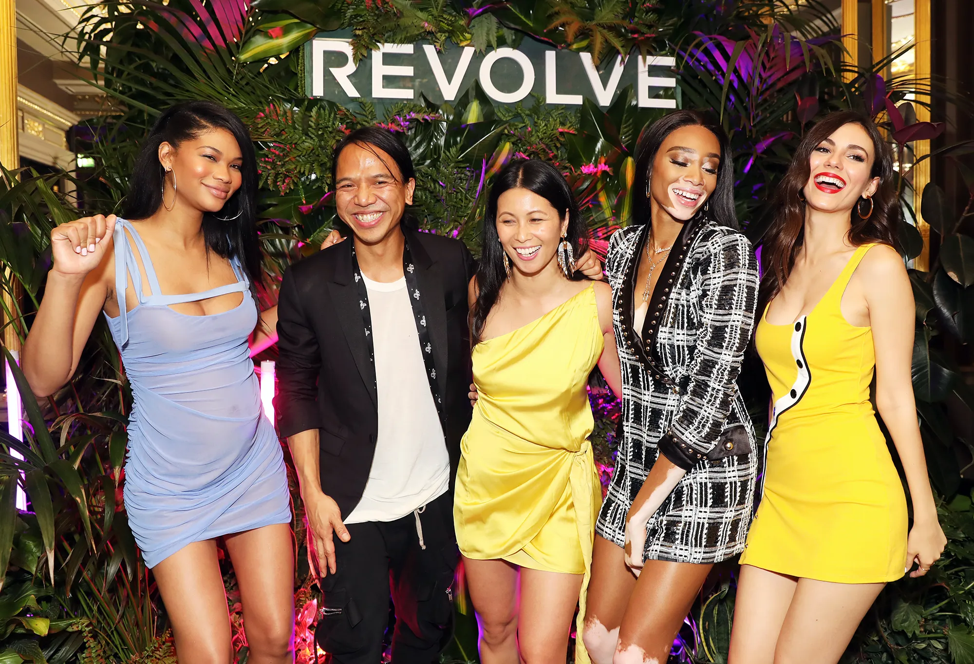 Chanel Iman Michael Mente Raissa Gerona Winnie Harlow Victoria Justice REVOLVE LA Party In London