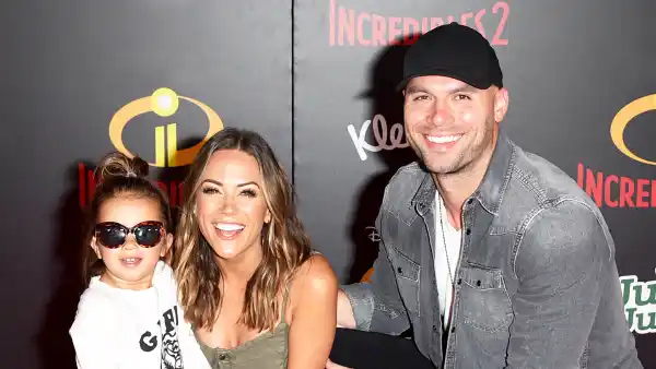 Jana Kramer, Mike Caussin and their daughter Jolie attend the World Premiere of Disney and Pixar's 'Incredibles 2' held on June 5, 2018 in Los Angeles, California.