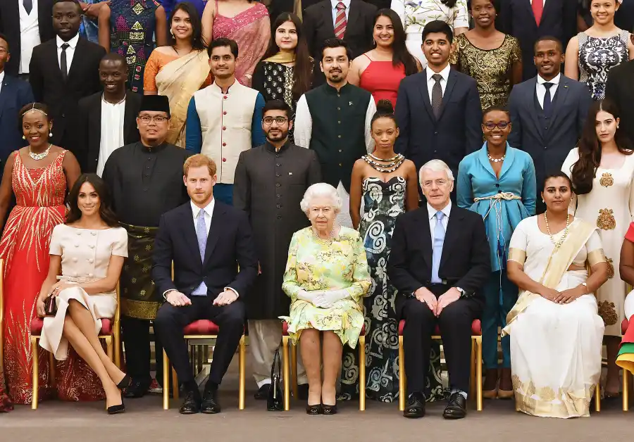 Prince Harry Duchess Meghan Queen Elizabeth Queen's Young Leaders