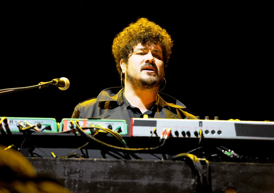 Richard Swift performs onstage during the 2012 Coachella Valley Music & Arts Festival at the Empire Polo Field in Indio, California.