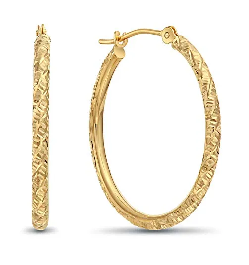 real gold hoop earrings