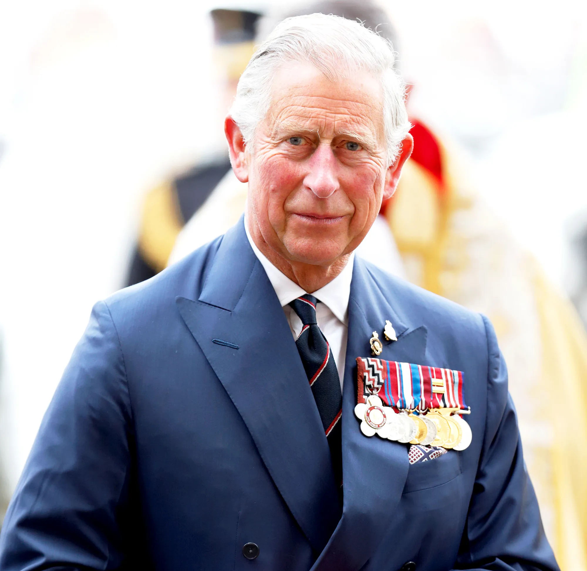 Prince Charles, Prince of Wales attends the 70th Anniversary of VE Day at Westminster Abbey in London, England.