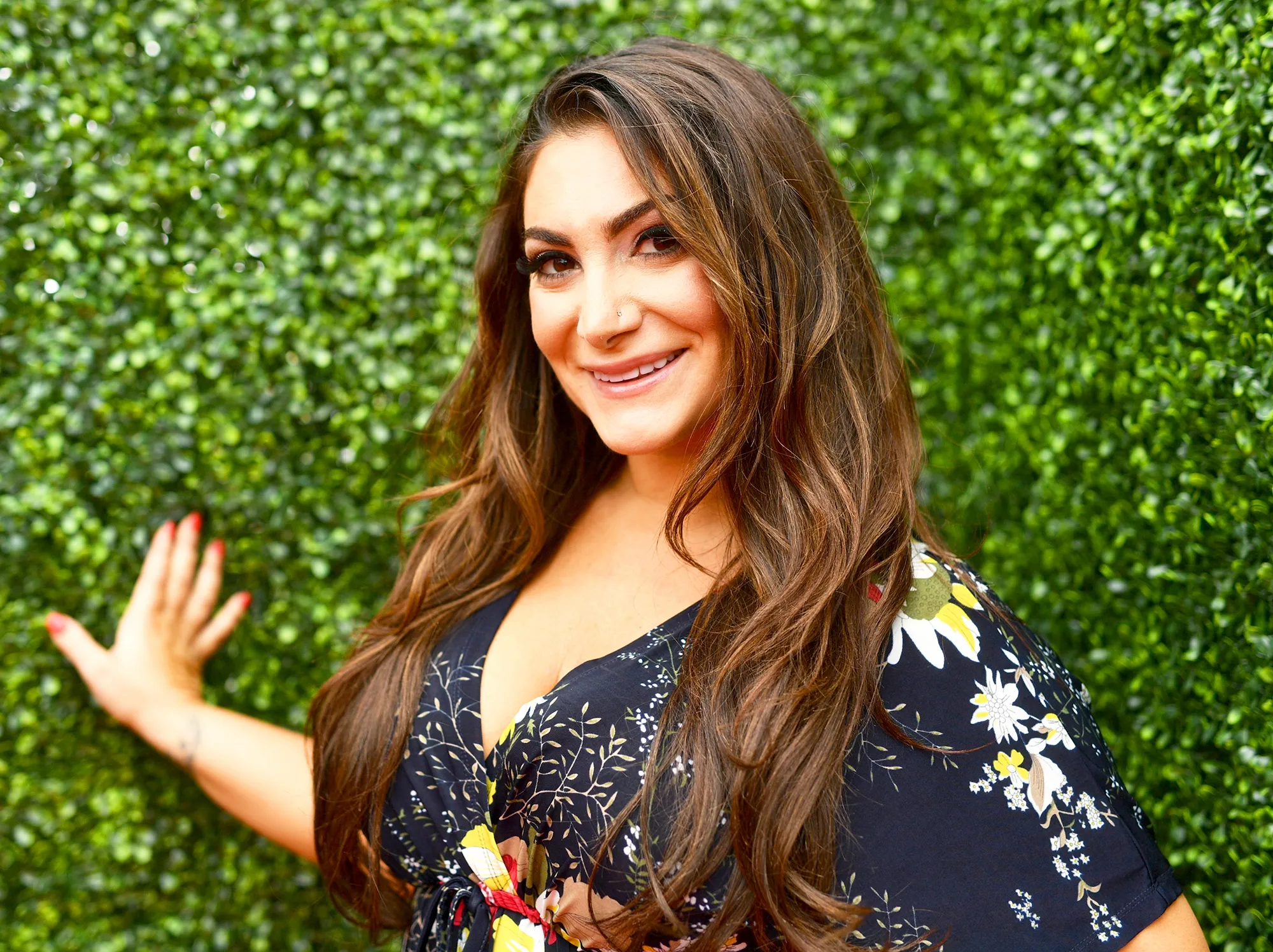 Deena Nicole Cortese attends the 2018 MTV Movie And TV Awards at Barker Hangar in Santa Monica, California.