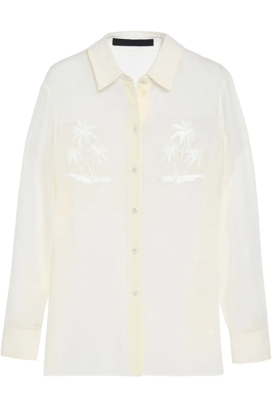 ALEXANDER WANG Embroidered crepe shirt