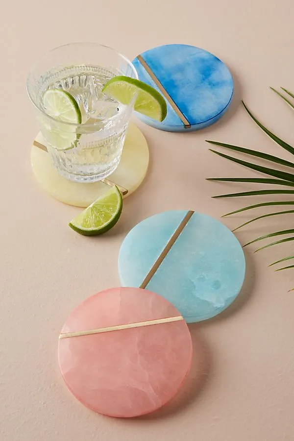 alabaster coasters colorful designer coasters anthropologie