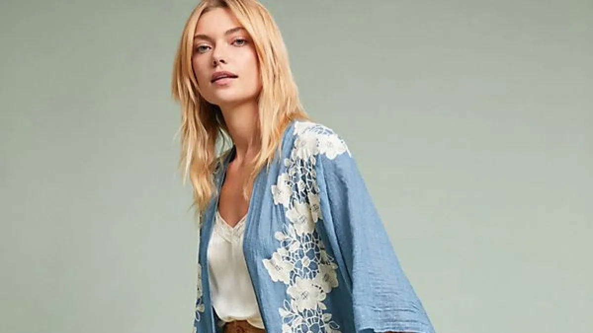 Azurine Floral Kimono