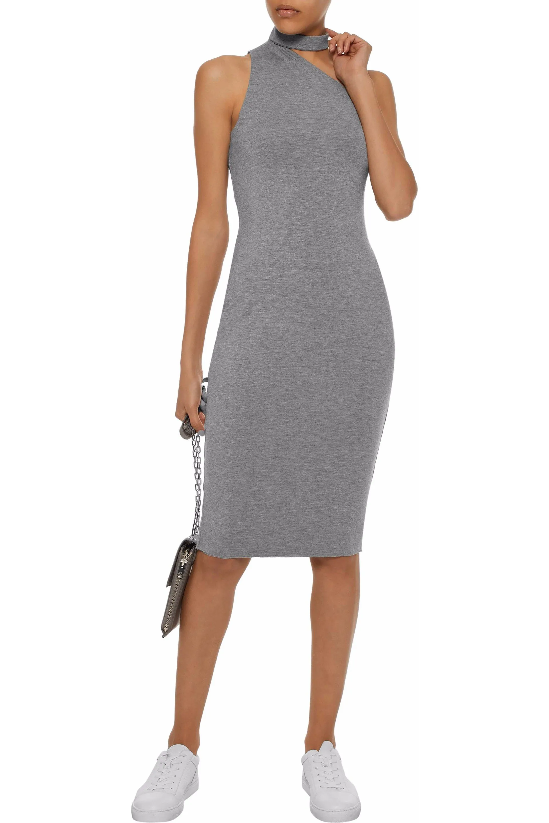 Bailey44 Casablanca One-Shoulder Stretch-Jersey Dress