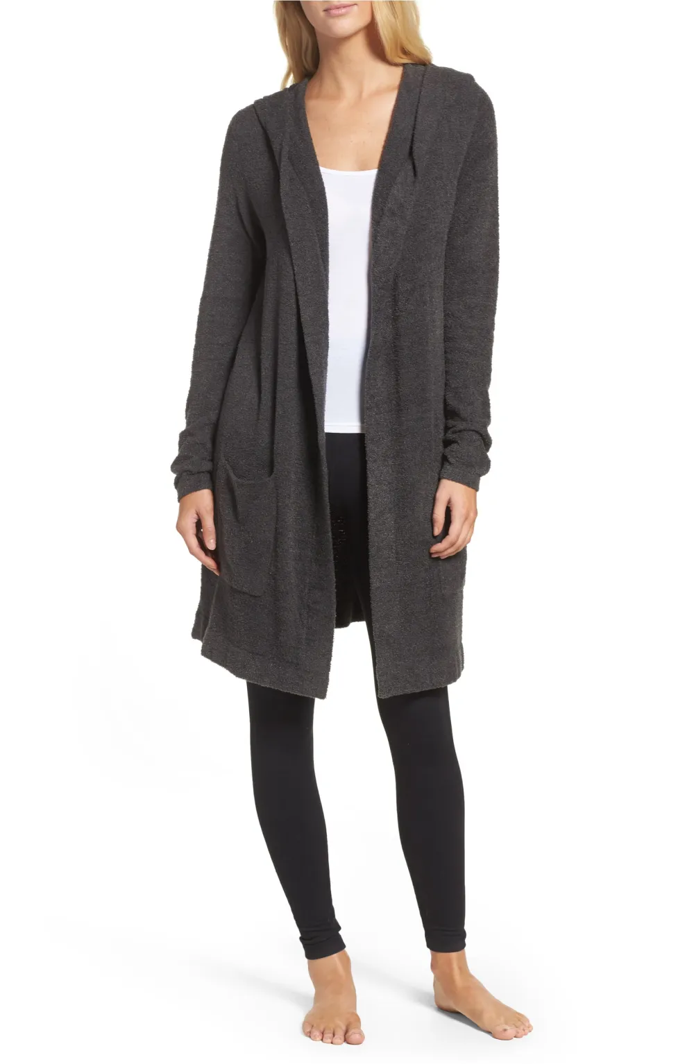 Barefoot Dreams Cozychic Lite Coastal Hooded Cardigan