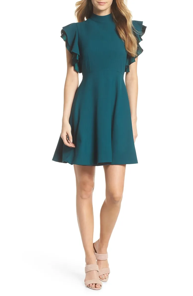 Chelsea28 Crepe Fit & Flare Dress