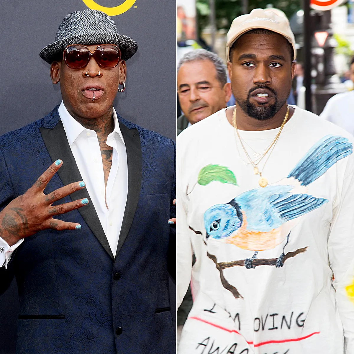 Dennis Rodman and Kanye West