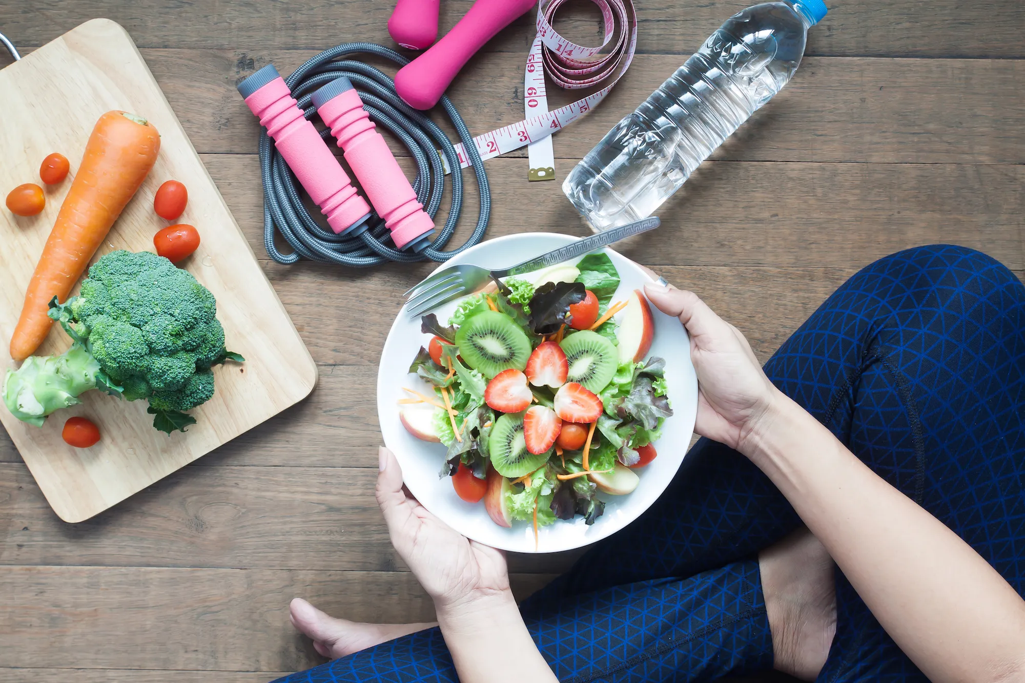 angled shot of a healthy meal