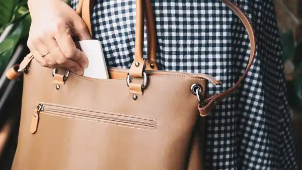 Midsection Of Woman With Purse