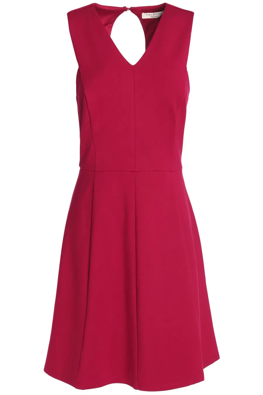 Halston Heritage Cutout Pleated Pointed Mini Dress