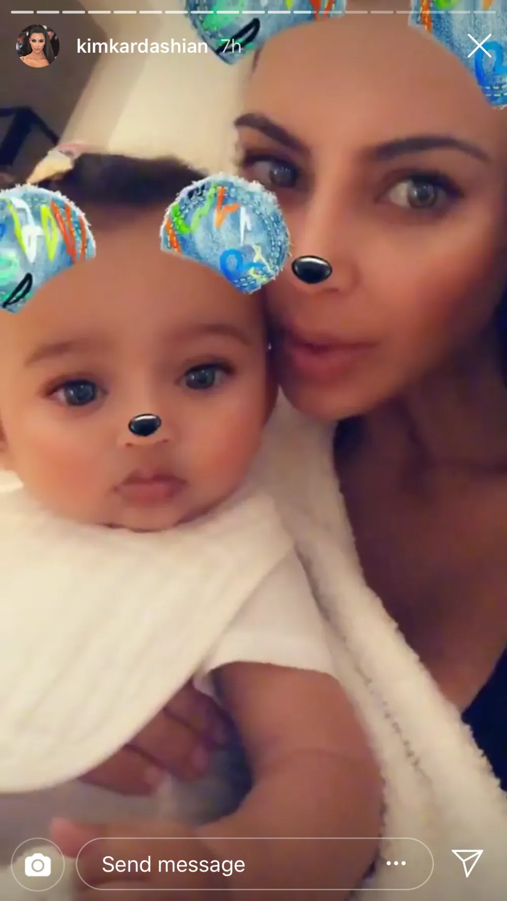 Kim Kardashian and daughter Chicago