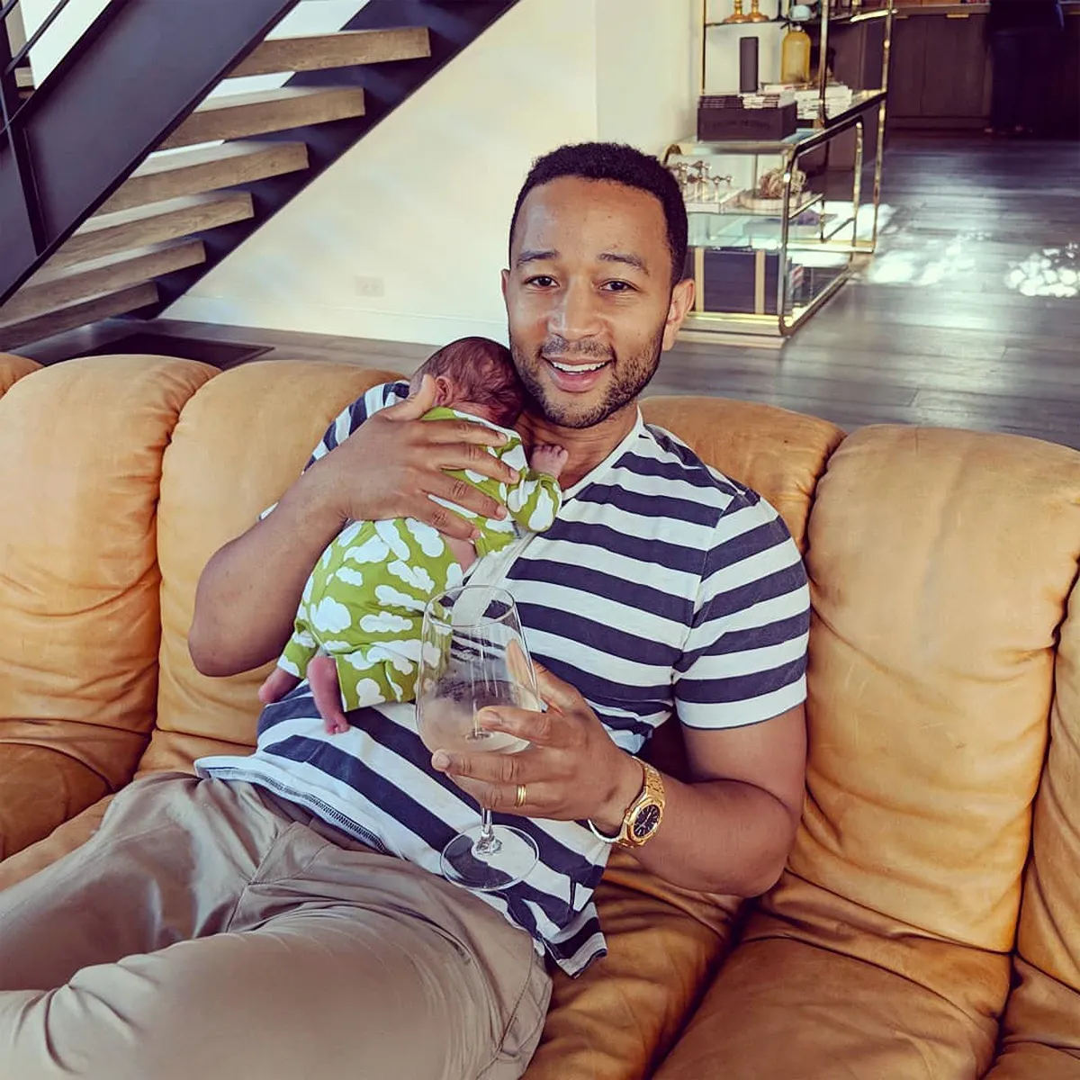 John Legend, Chrissy Teigen, Luna, Miles